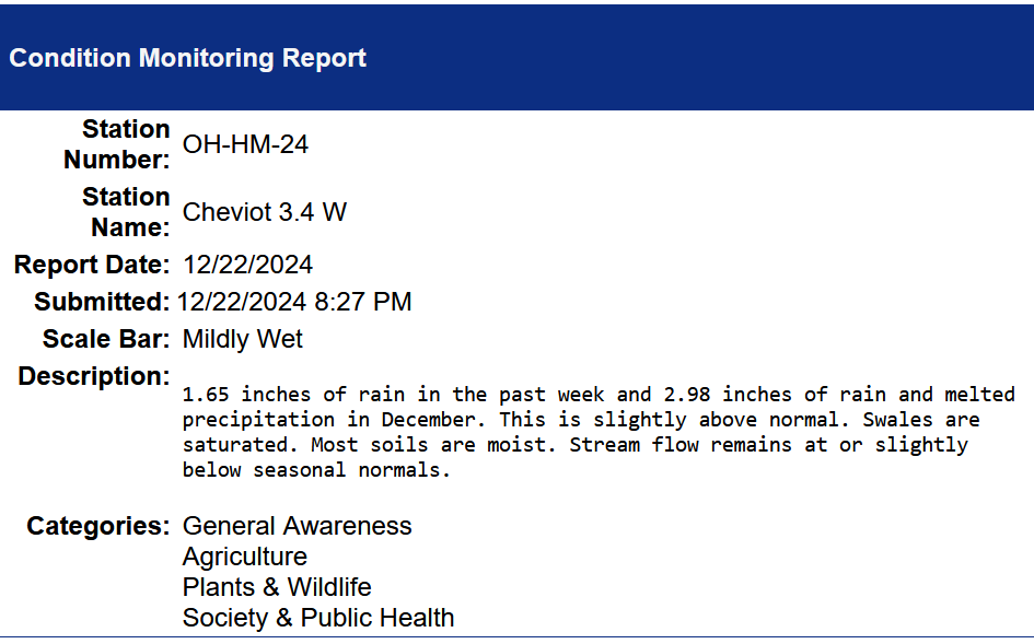 dec 22 2024 condition monitoring report